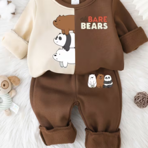 Three Little Bears" Pattern Print Easy Sweatshirt