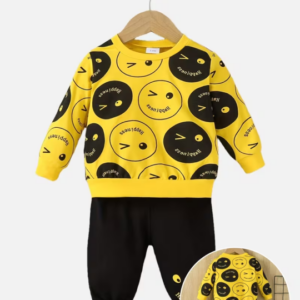 Round Neck Long Sleeve All-Over Print Top and Long Pants Set