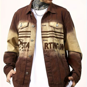 Men's Vintage Gradient Denim Jacket